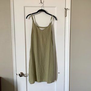 notPERFECTLINEN slip dress in desert sage